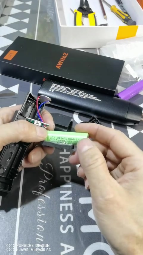 拆出 14500 400mAh · 00:53
