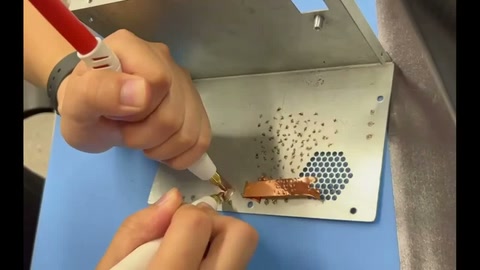 This is so strong! Copper sheet and 1mm metal solid are welded together.
