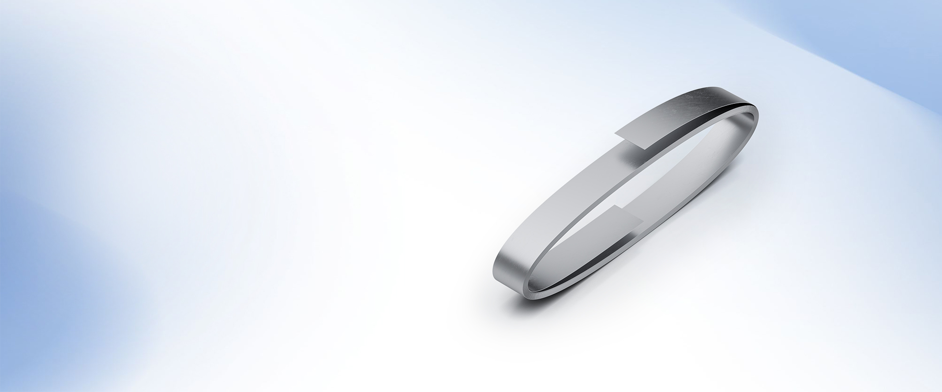 Vernickeltes Stahlband 0.1mm×8mm / 5m / Rolle